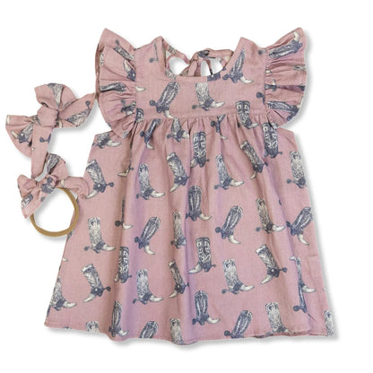 Dusty Rose Boots Dress