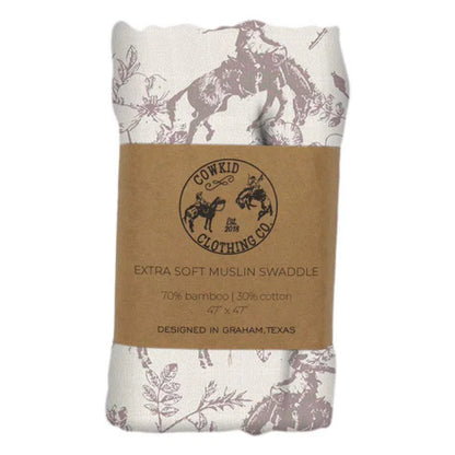 Western Daydream Rose Cotton Muslin Swaddle
