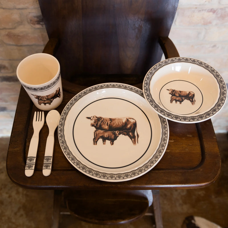Cow Calf Pair-5 Piece Dish Set