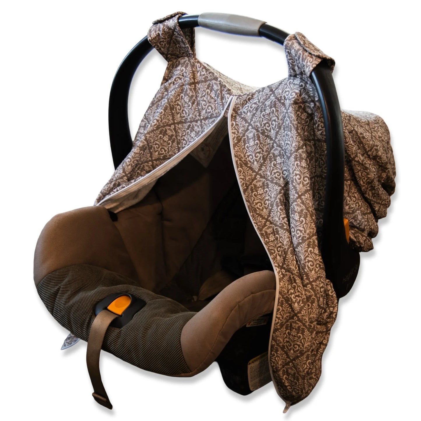 Diamond Floral Muslin Car Seat Cover