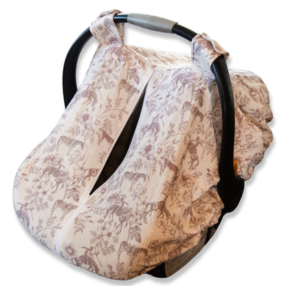 Western Daydream Rose Muslin Car Seat Cover
