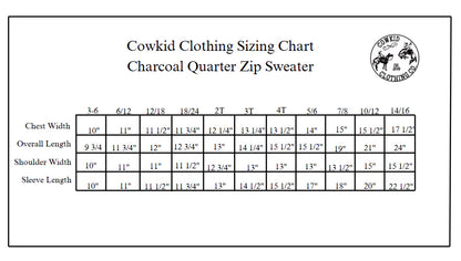 Dark Brown Quarter Zip Cable Knit Sweater (Infant-Adult)