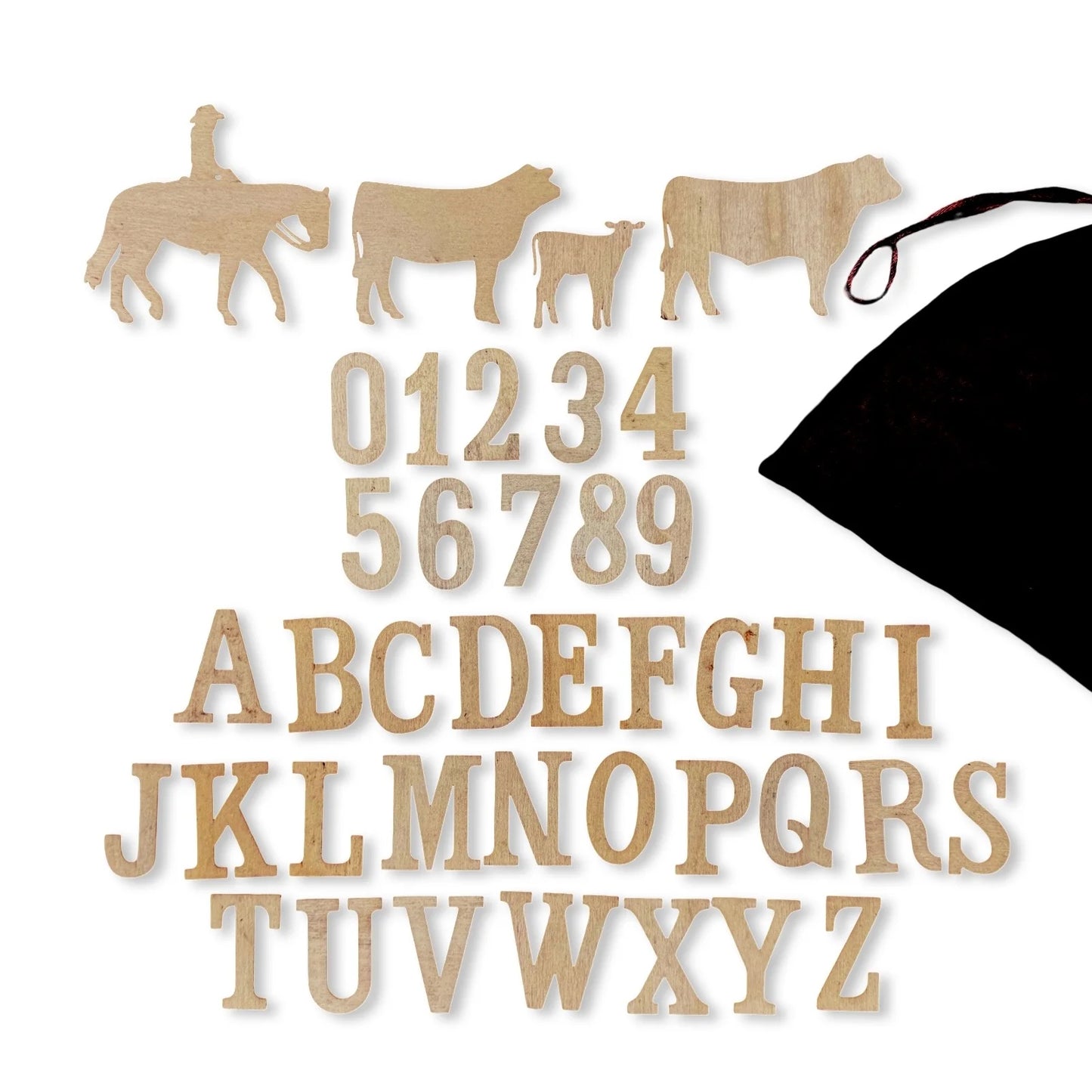 Alphabet, Numbers, & Cattle Drive Magnet Set-40 pieces