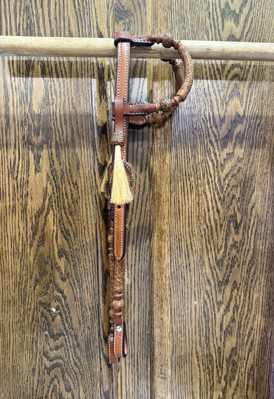 Double Ear Headstall w/Rawhide Buttons