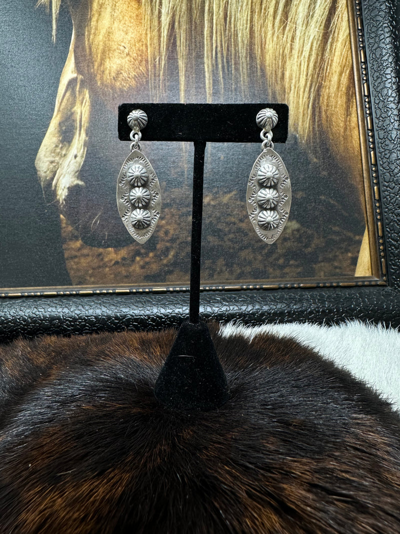 Stamped Sterling Silver Earrings