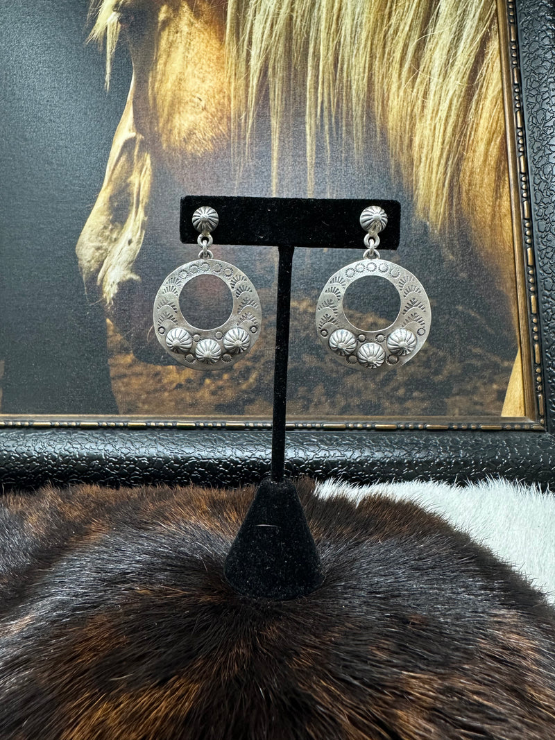 Stamped Sterling Silver Earrings