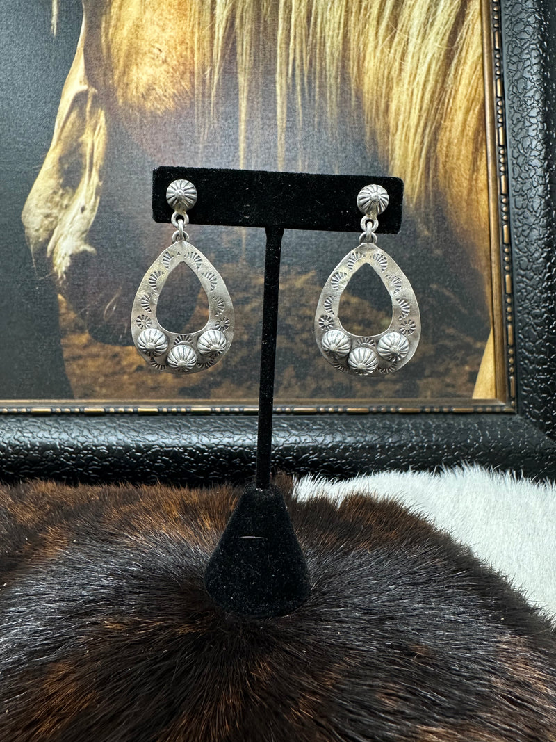 Stamped Sterling Silver Earrings