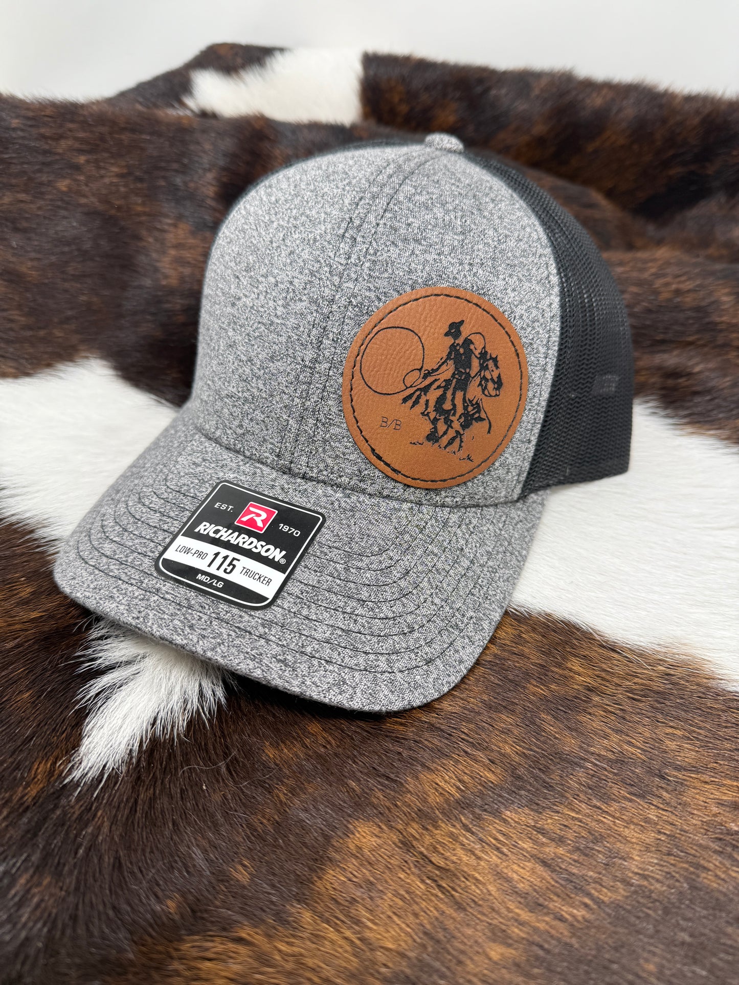Leather Patch Buckaroo Cap