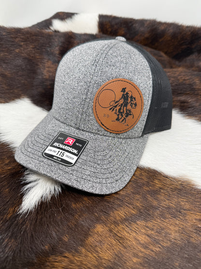 Leather Patch Buckaroo Cap