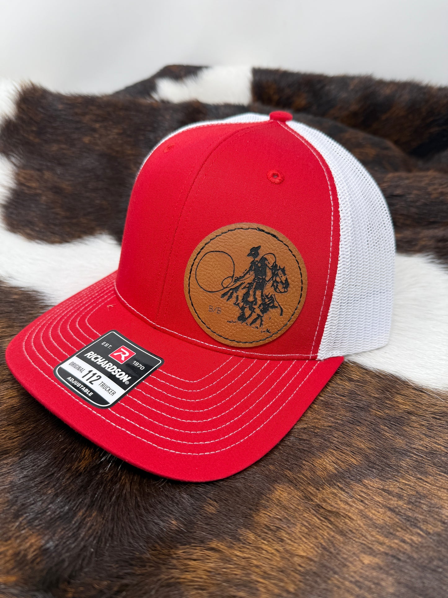 Leather Patch Buckaroo Cap
