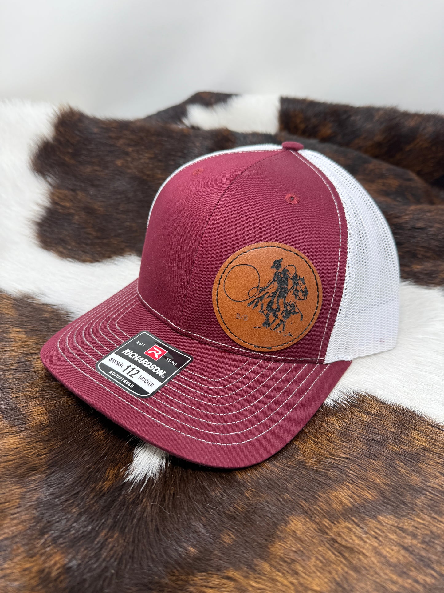 Leather Patch Buckaroo Cap
