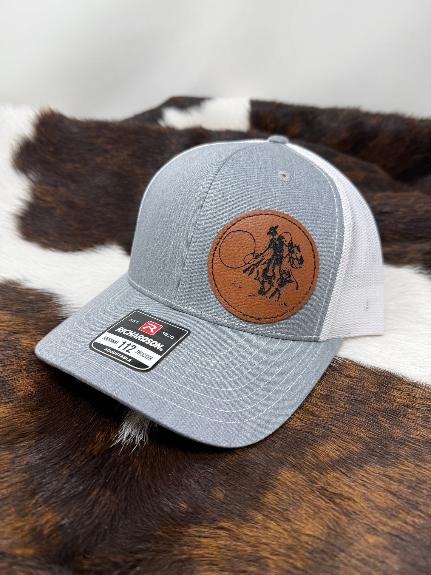 Leather Patch Buckaroo Cap