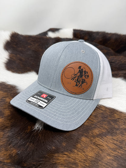 Leather Patch Buckaroo Cap