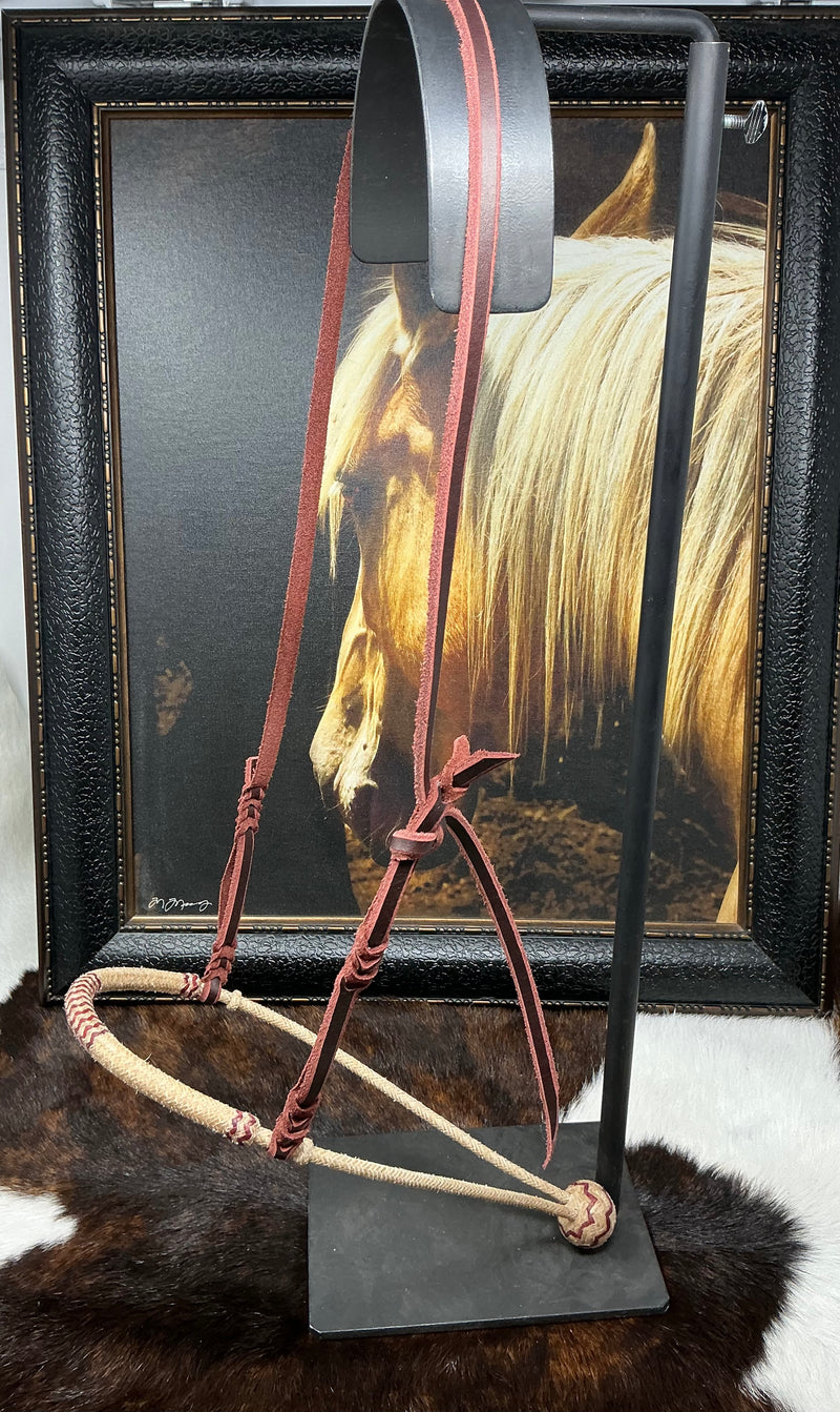 18 Plait 1/4" Rawhide Bosalita w/hanger