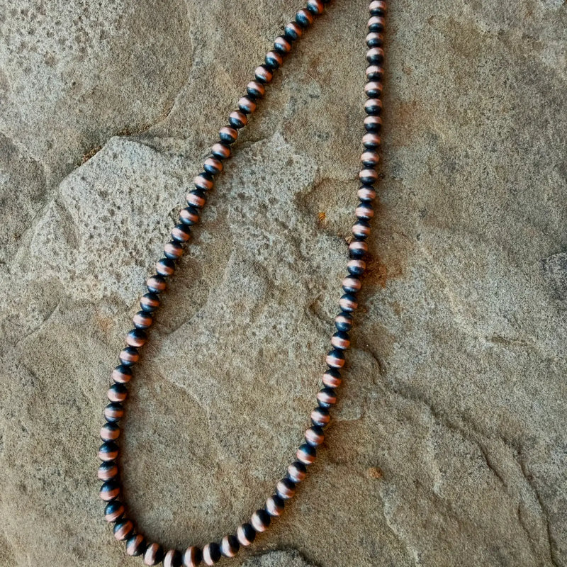 6mm Copper Pearls Necklace