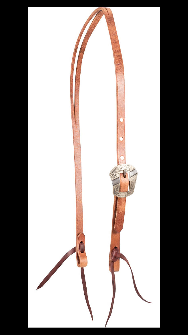 Split Ear Headstall-Harness Leather with Salinas Buckle Latigo Ties