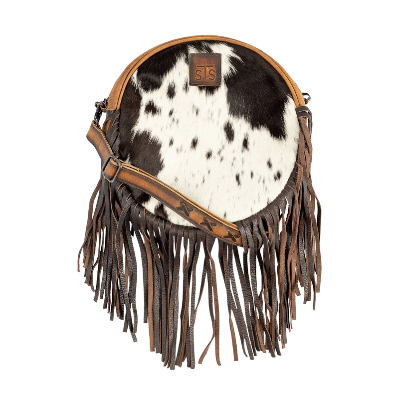 GUADALUPE Cowhide Sage Crossbody