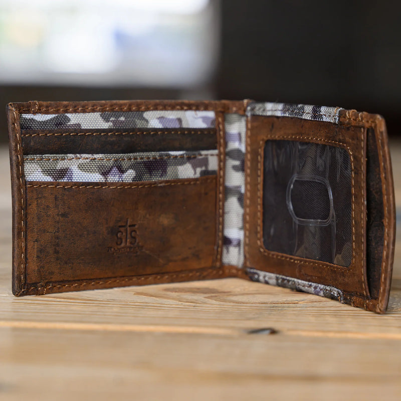 Bull Camo Money Clip Card Wallet