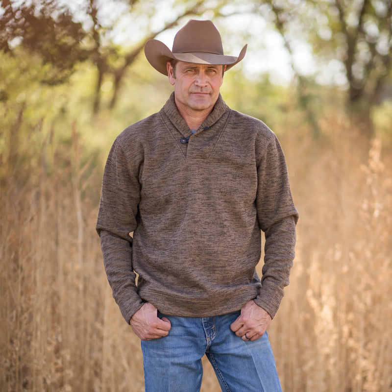 OLATHE PULLOVER HEATHER CHOCOLATE
