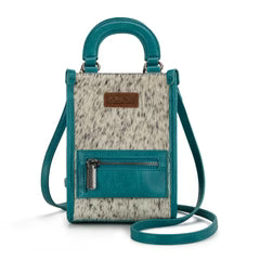 Montana West Hair-On Cowhide North South Mini Tote/Crossbody