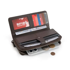 Montana West Genuine Leather Bi-Fold RFID Protected Wallet