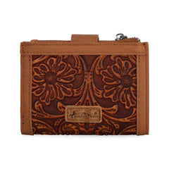 Montana West Genuine Leather Tooled BI-Fold RFID Wallet