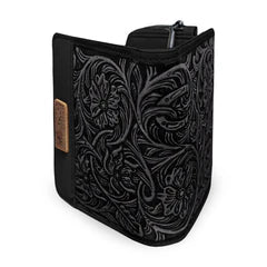 Montana West Genuine Leather Tooled Tri-Fold RFID Wallet