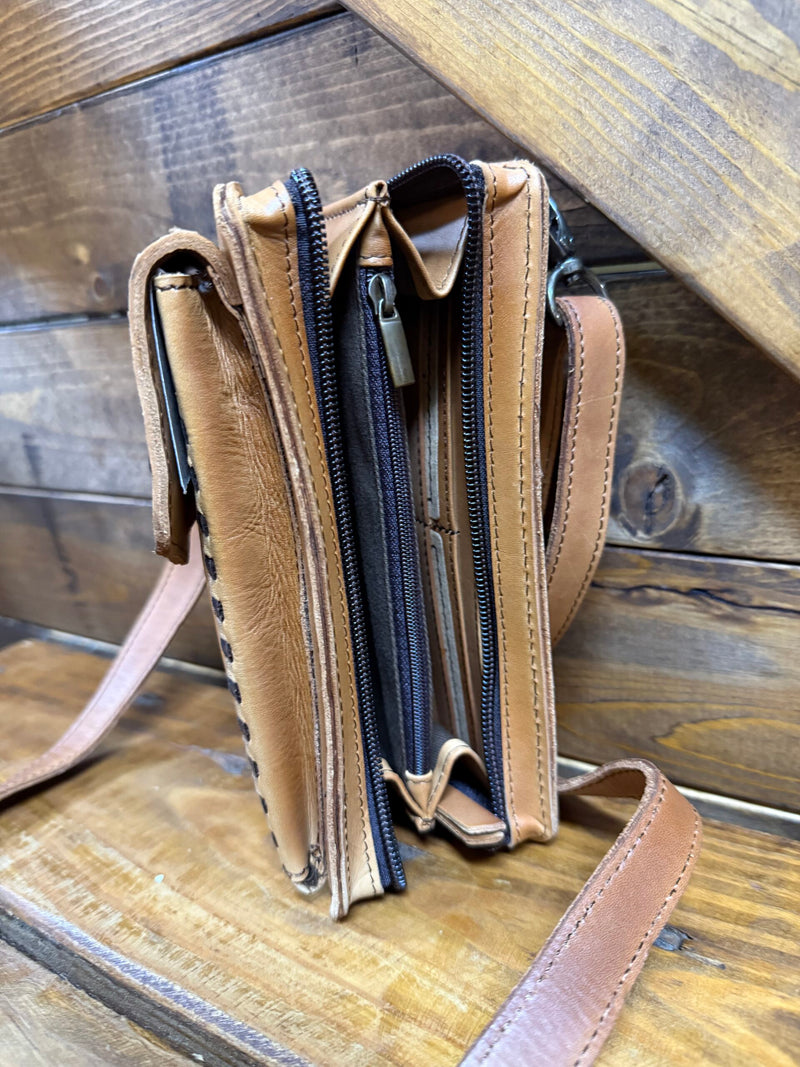 BANDERA - TAN QUICKDRAW CROSSBODY WALLET