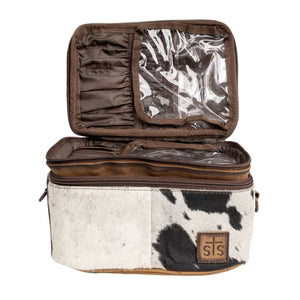 COWHIDE GLAMOUR MAKEUP ORGANIZER