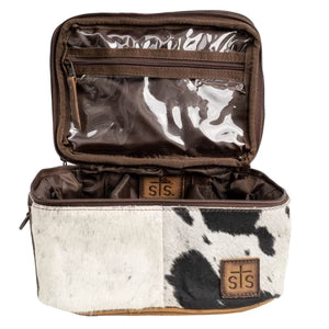 COWHIDE GLAMOUR MAKEUP ORGANIZER
