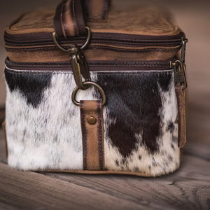 COWHIDE GLAMOUR MAKEUP ORGANIZER