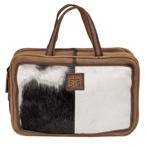 COWHIDE TOILETRY BAG