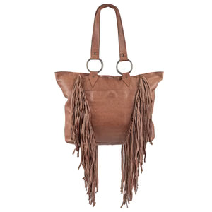 INDIE COWHIDE TOTE BROWN