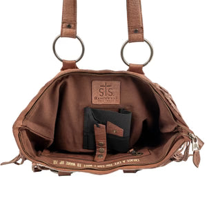 INDIE COWHIDE TOTE BROWN