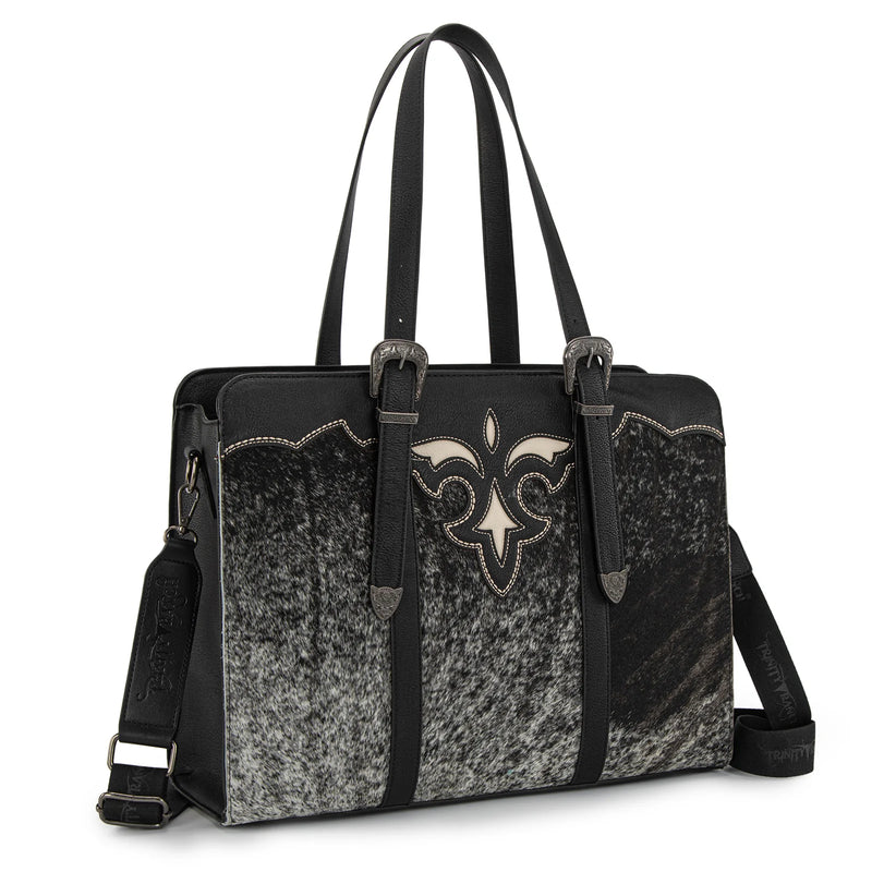 Trinity Ranch Genuine Cowhide Carry-All Cowhide Concealed Carry Large Tote