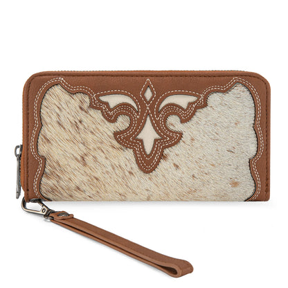 Trinity Ranch Hair-On Cowhide RFID Protected Wallet