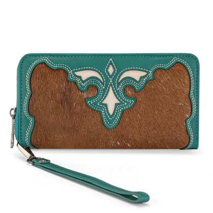 Trinity Ranch Hair-On Cowhide RFID Protected Wallet