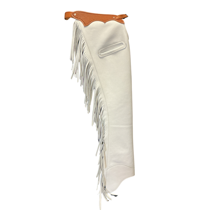 White w/Basket Stamped Yokes & 1 Pocket