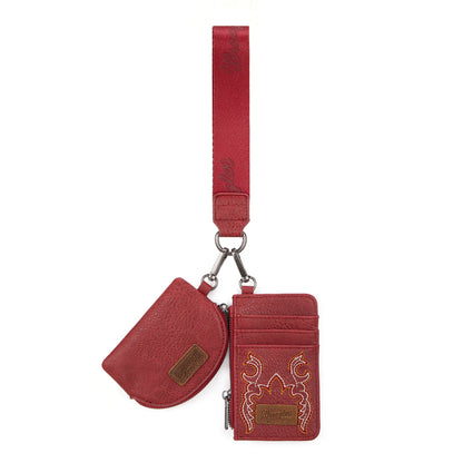 Wrangler Embroidered Dual Pouch Wristlet