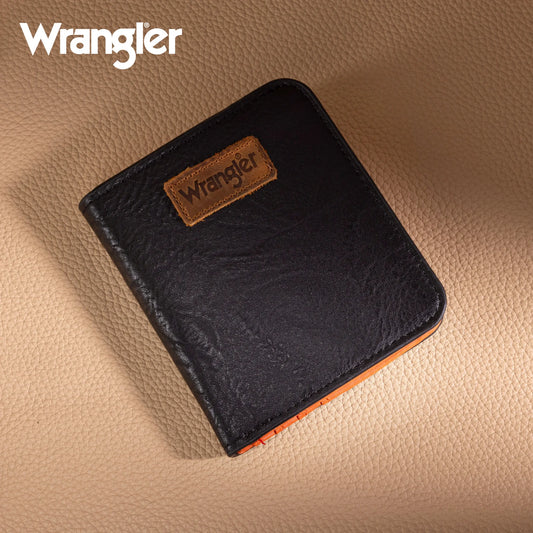 Wrangler Solid Color Small BI-Fold Wallet RFID Card Holder