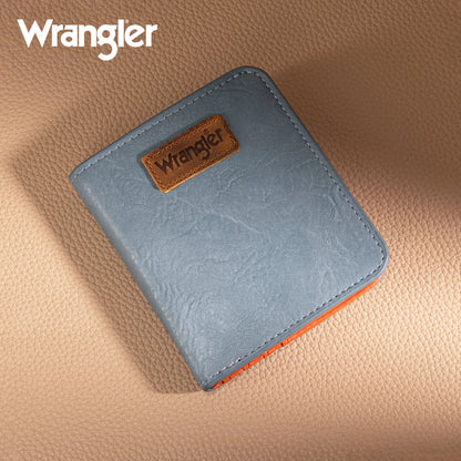 Wrangler Solid Color Small BI-Fold Wallet RFID Card Holder