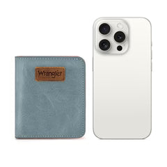 Wrangler Solid Color Small BI-Fold Wallet RFID Card Holder
