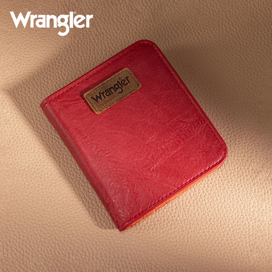 Wrangler Solid Color Small BI-Fold Wallet RFID Card Holder
