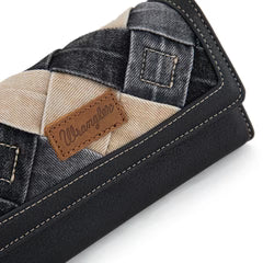 Wrangler Denim Woven Tri-Fold Wristlet/Wallet