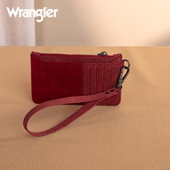 Wrangler Vintage Floral Velvet Printed Mini Zip card Case Wristlet