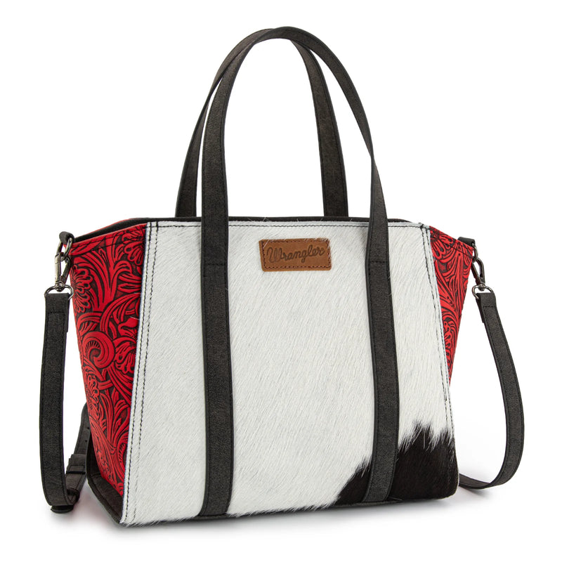 Wrangler Genuine Hair-On Cowhide Wide Tote/Crossbody