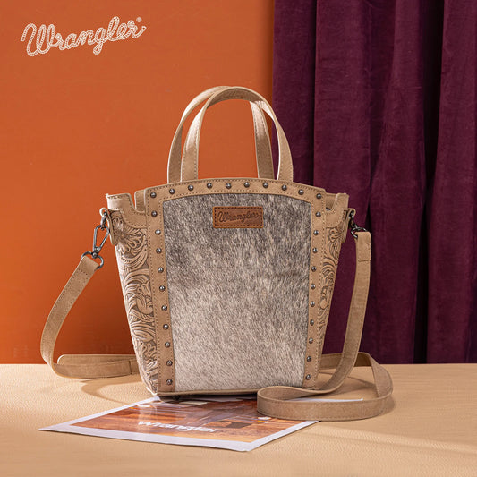 Wrangler Genuine Hair-On Cowhide Tote/Crossbody