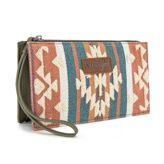 Wrangler Sherpa Aztec Canvas Clutch