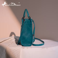 Montana West Hair-On Cowhide North South Mini Tote/Crossbody