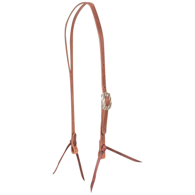 Split Ear Headstall-Harness Leather with Bandera Buckle Latigo Ties